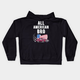 All American Bro 4th of July shirt Kids Hoodie